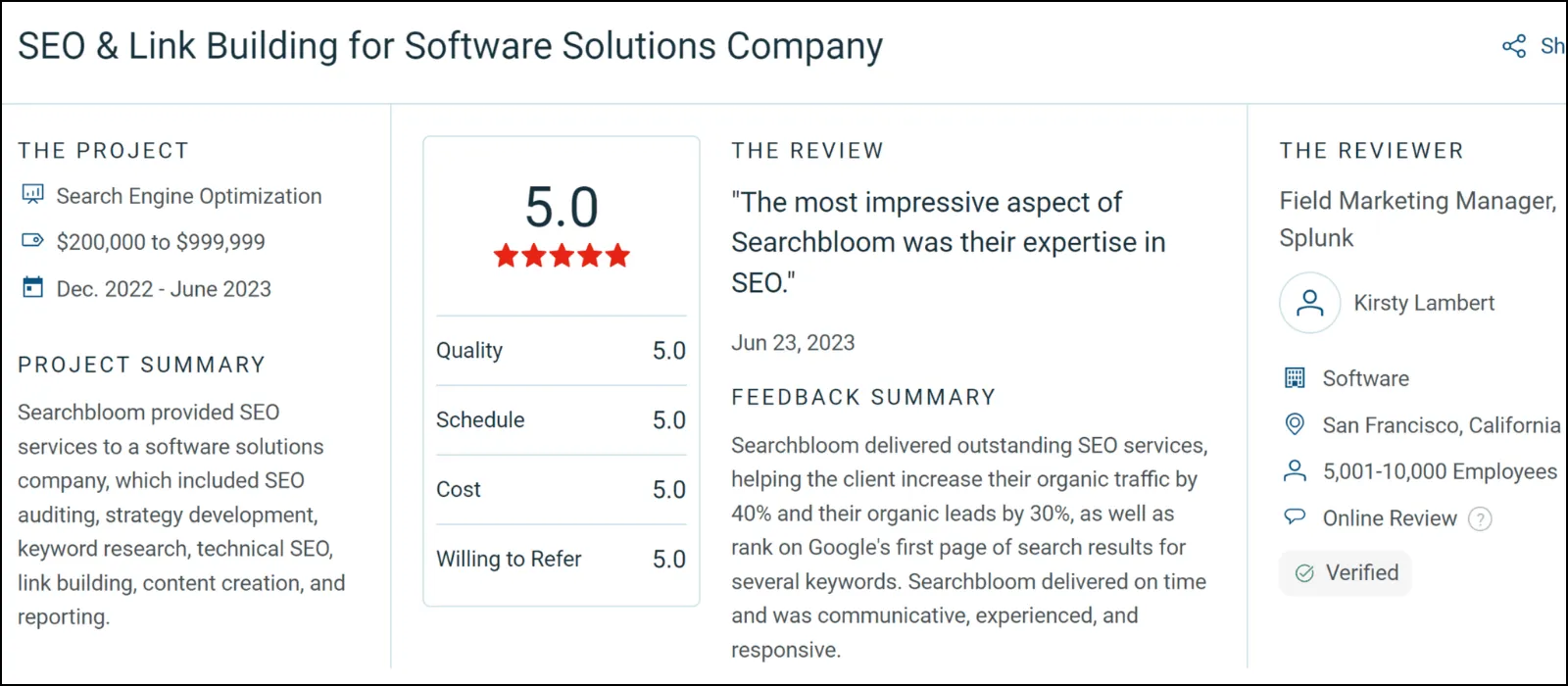 search bloom client review