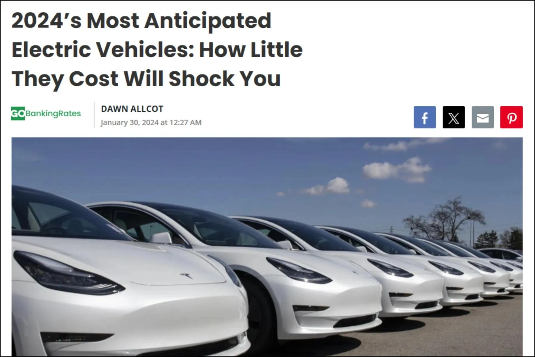 Most Anticipated EVs of 2024