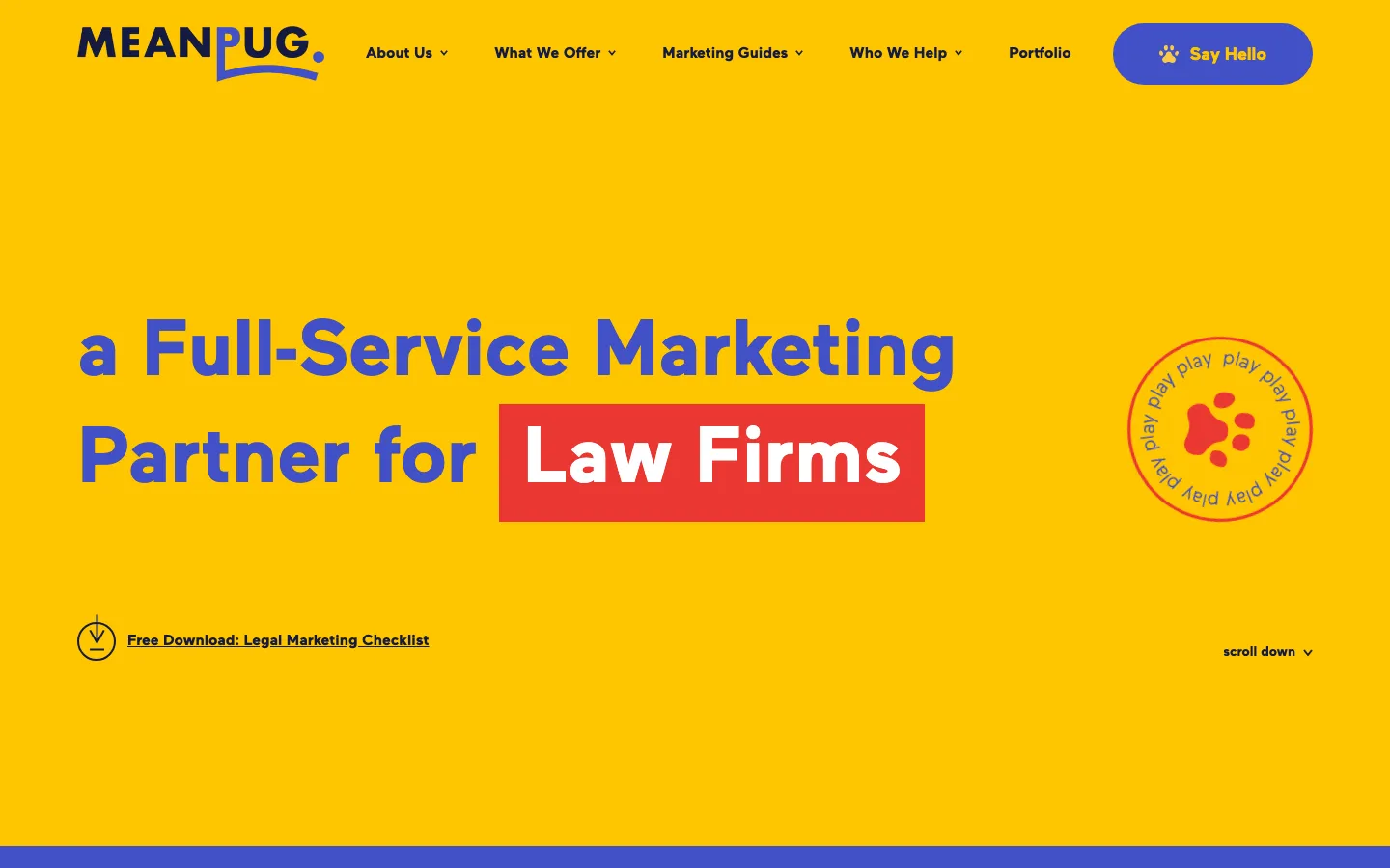 MeanPug Digital homepage