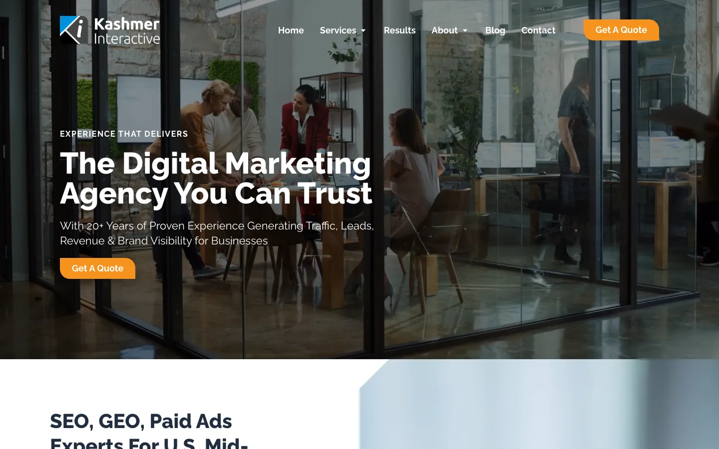 Kashmer Interactive homepage