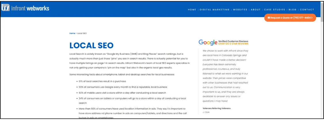best local seo company - infront webworks