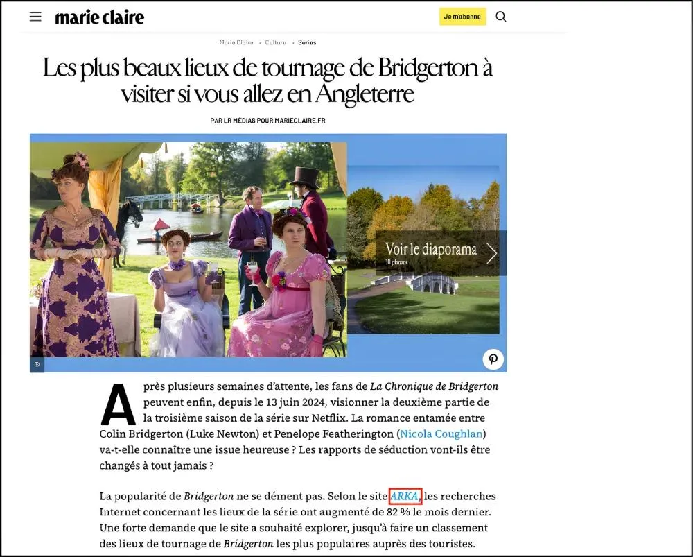 Arka featured in Marie Claire