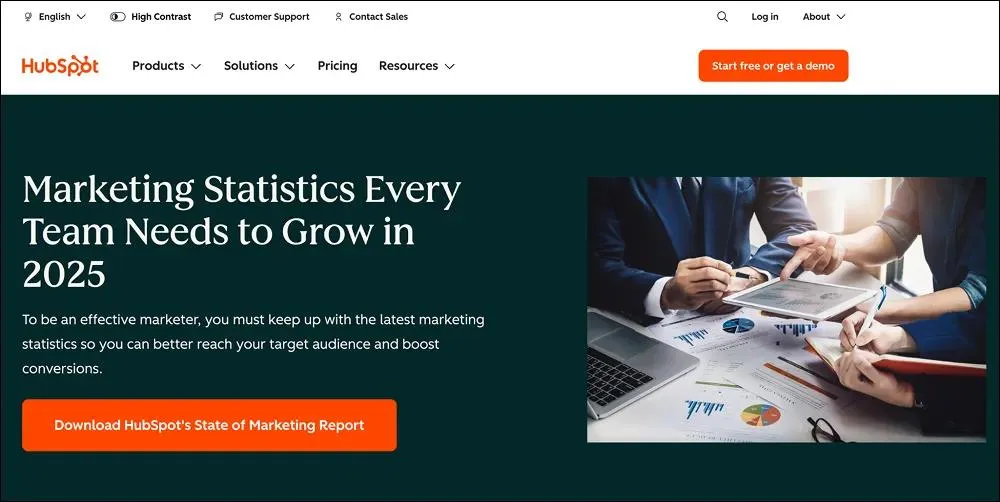 HubSpot Marketing Statistics Hub