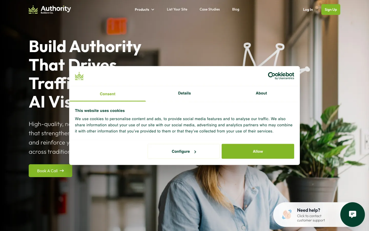 Authority Builders homepage