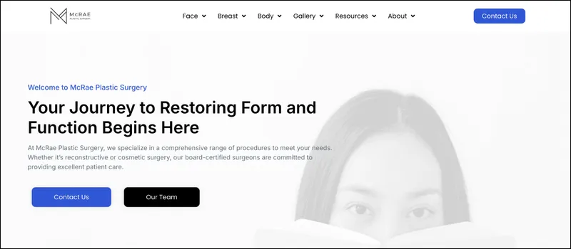 McRea Plastic Surgery SEO project 