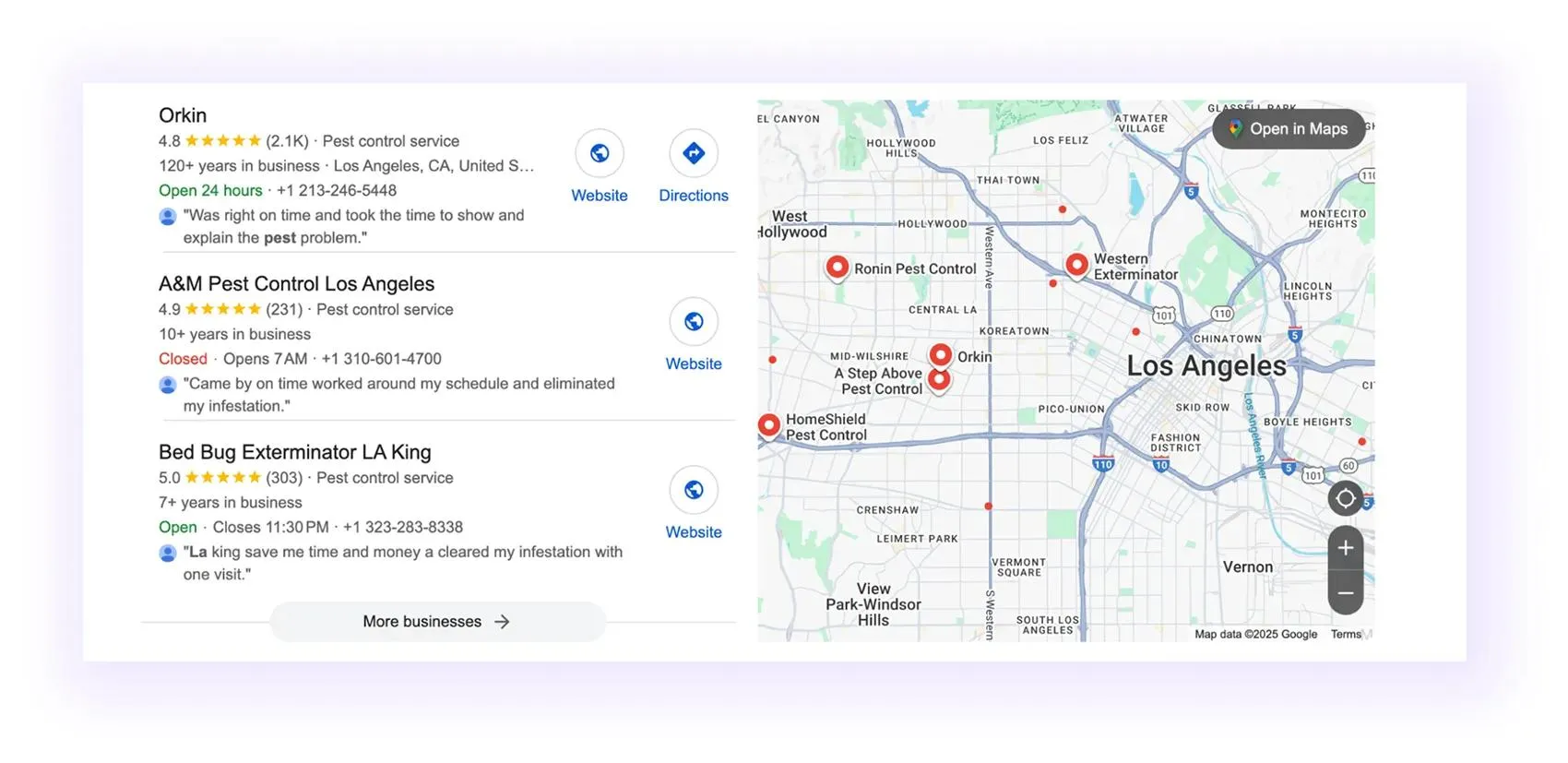 google mao for Pest Control SEO