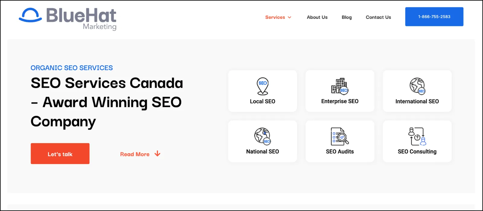 bluehat marketing seo companies in canada
