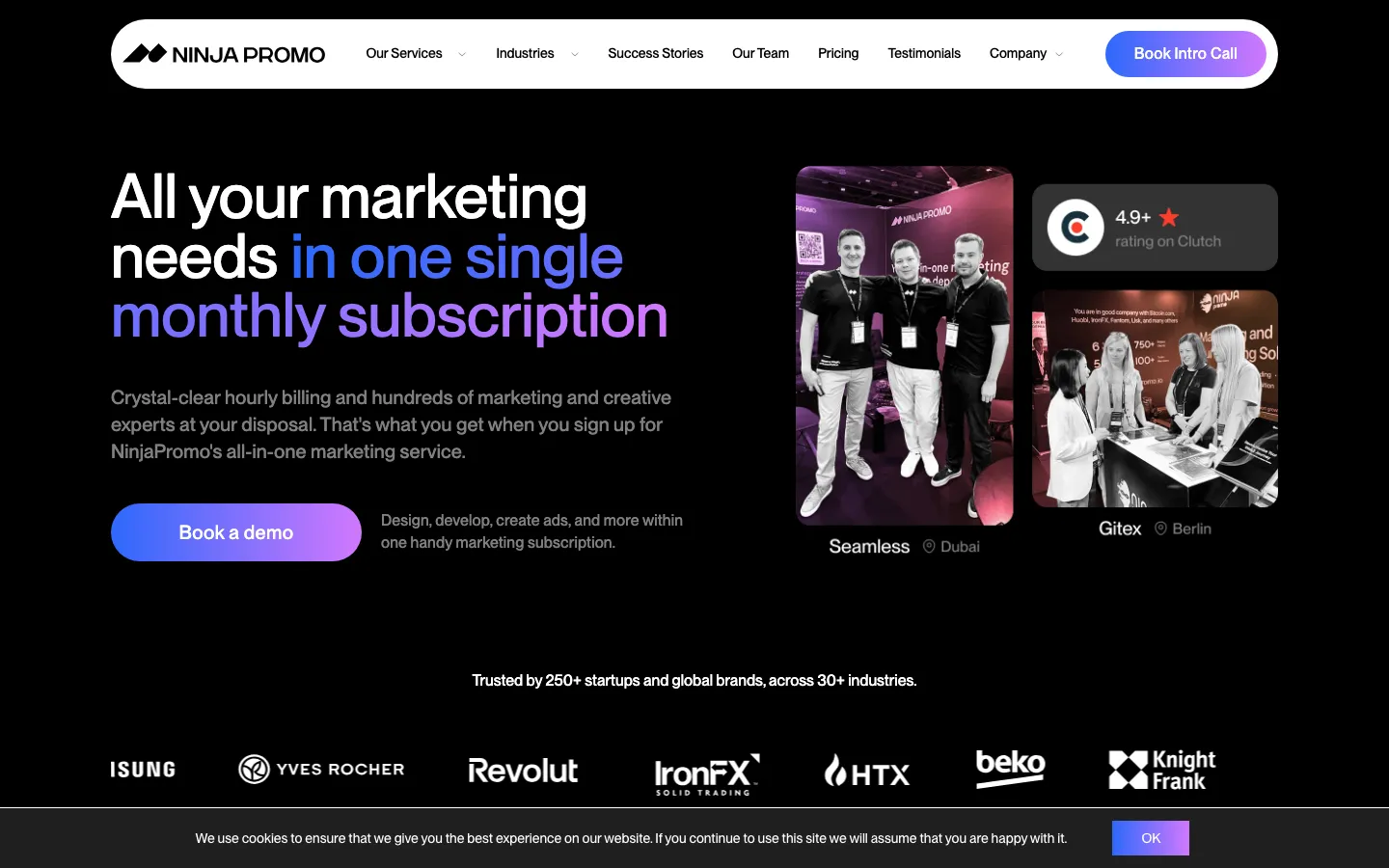 NinjaPromo homepage