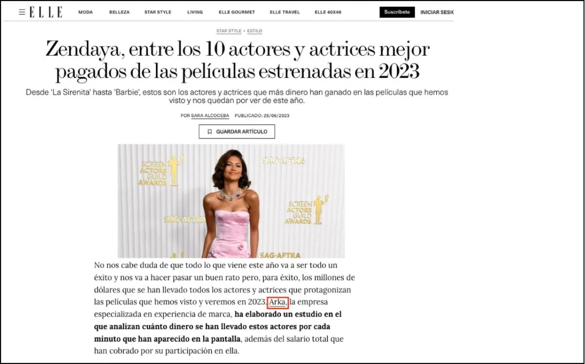 Arka featured in ELLE Magazine
