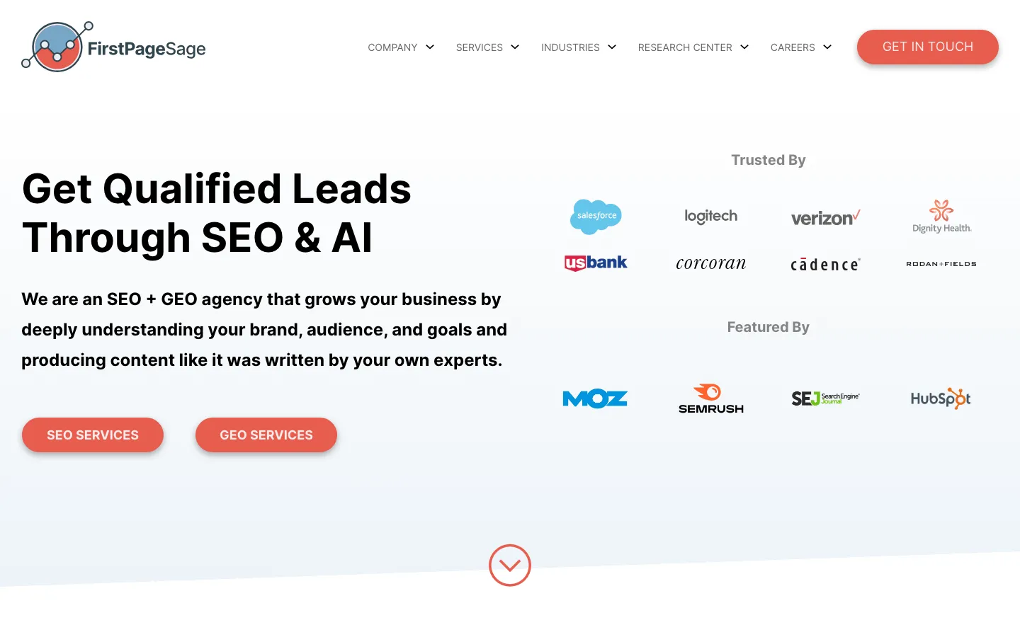 First Page Sage homepage