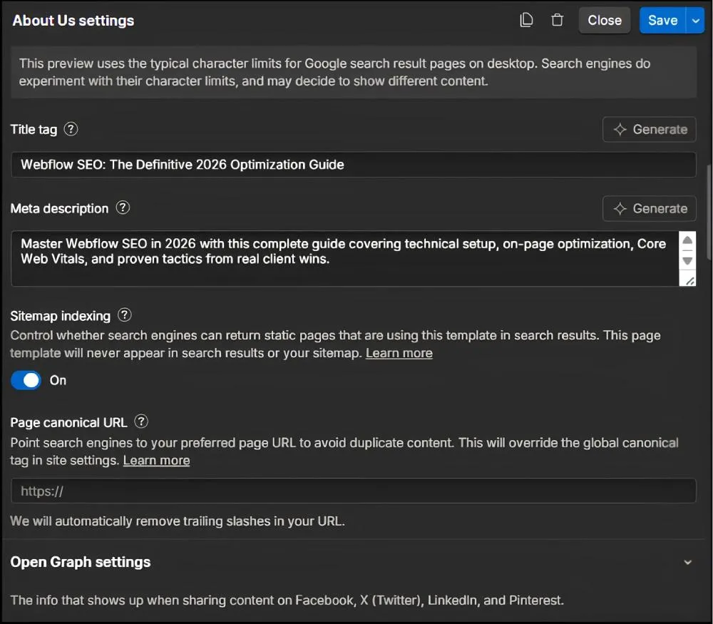 How Does Webflow Handle On-Page and Technical SEO?
