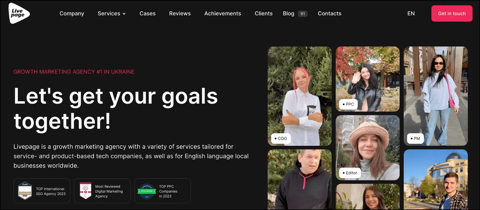 Livepage, large SEO company