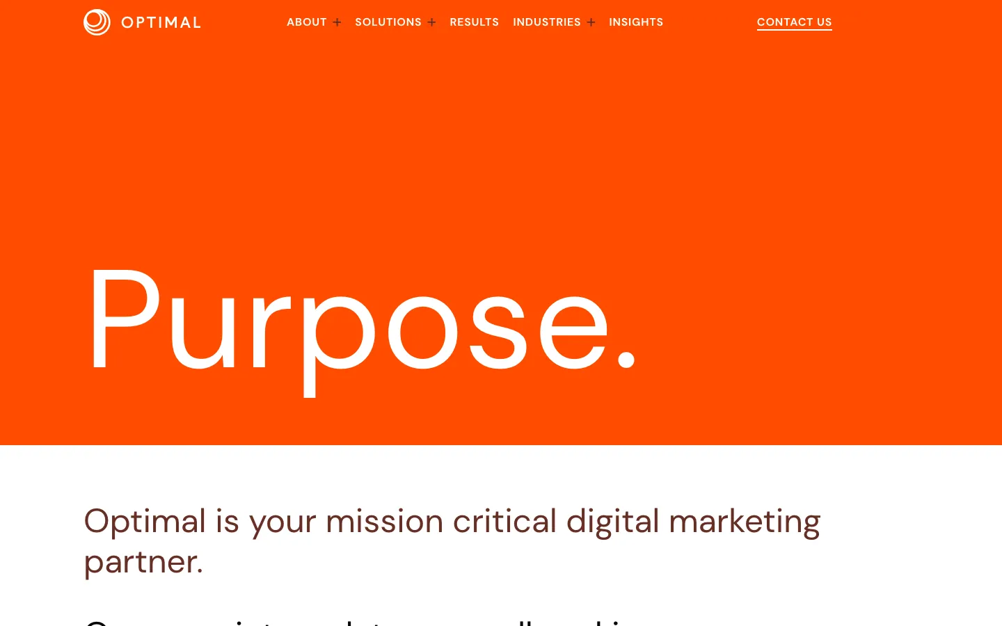 Optimal homepage