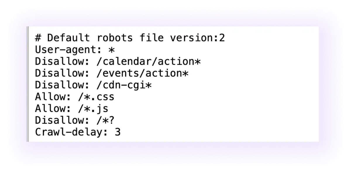 example of an optimized robots.txt file for an orthopedic website