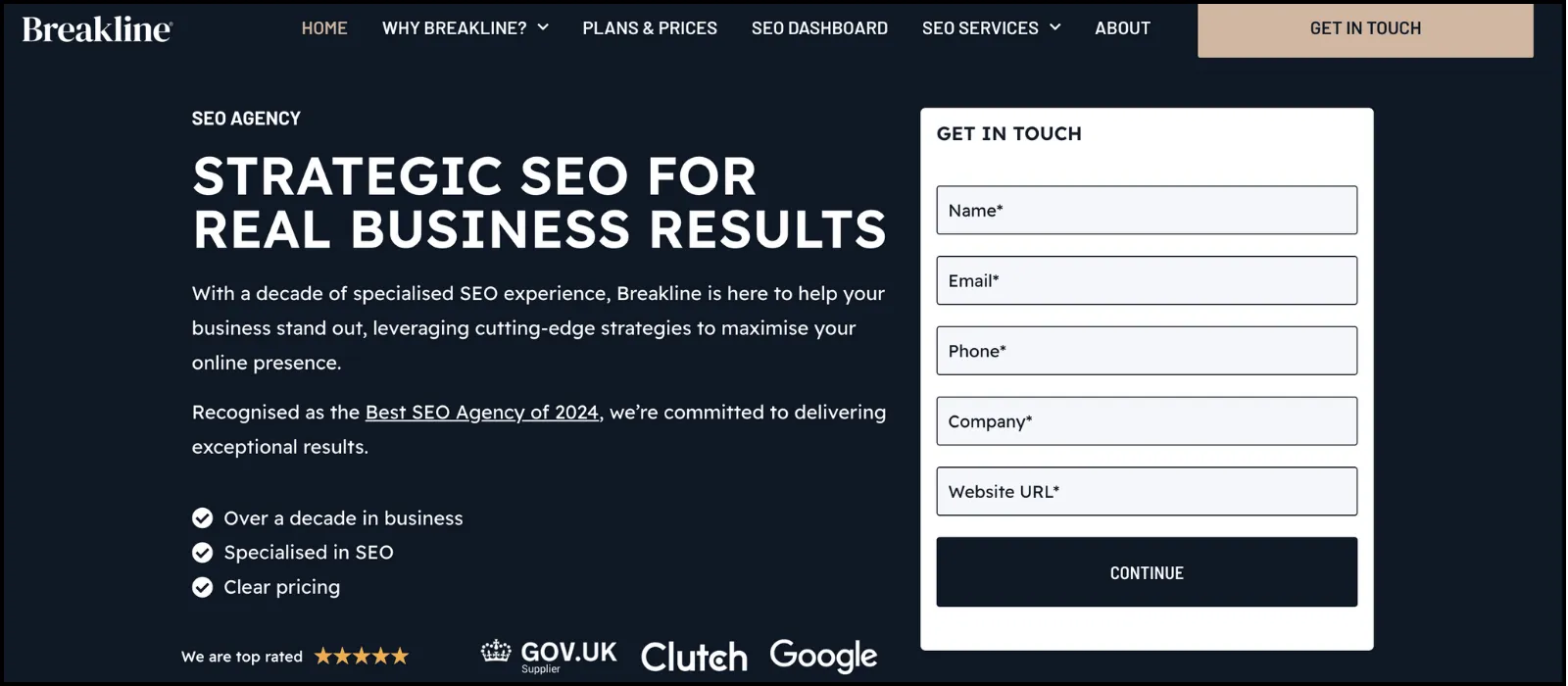 breakline seo companies uk