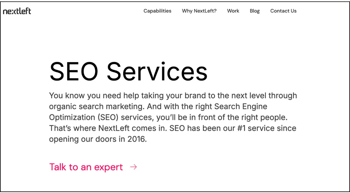 best seo company in san diego - nextleft