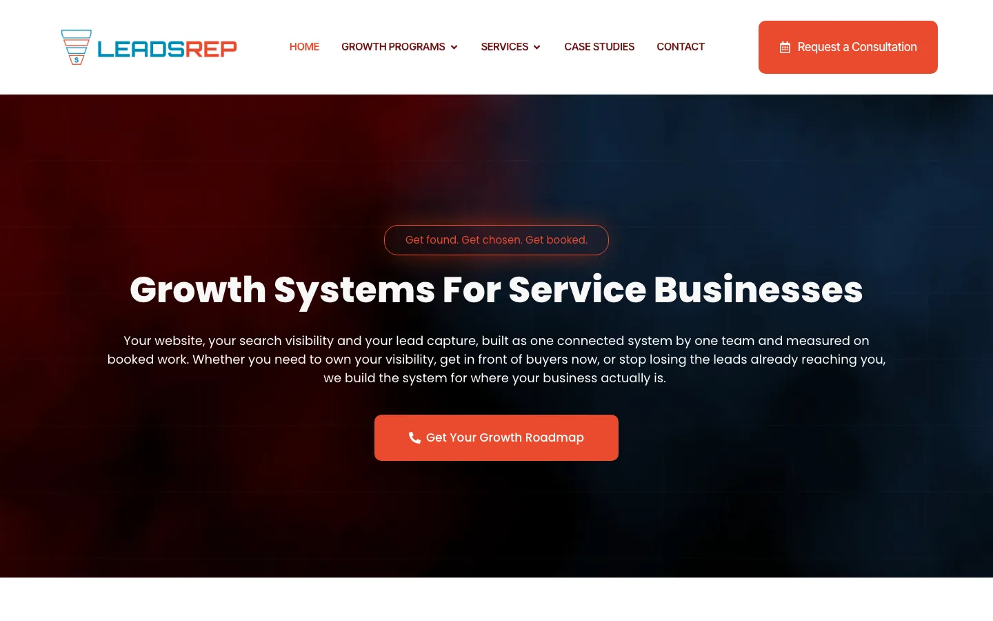 Leadsrep homepage