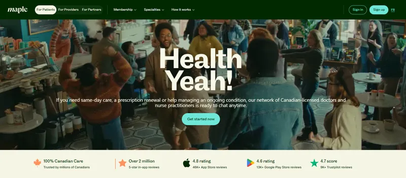 Maple homepage
