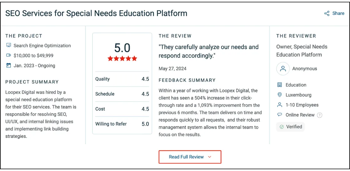 Customer Testimonials
