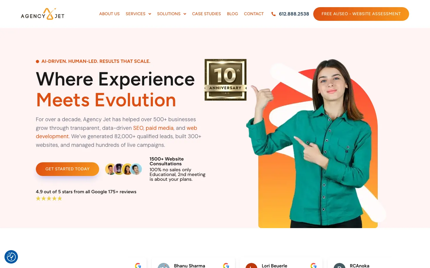 Agency Jet homepage