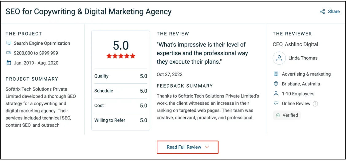 Customer Testimonials