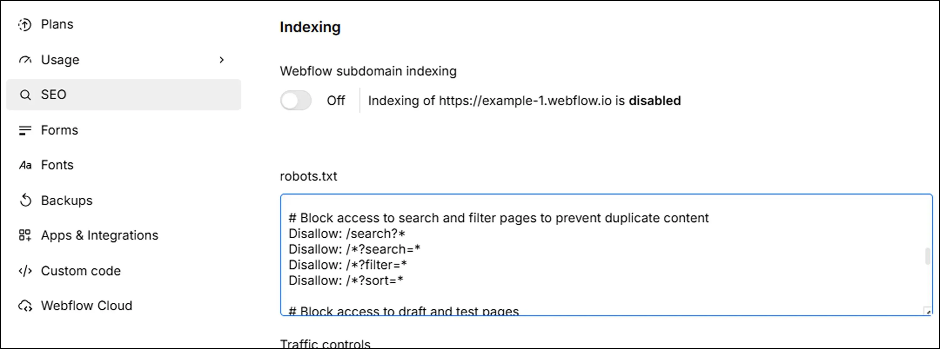 Customize Your Robots.txt for Crawl Control in webflow