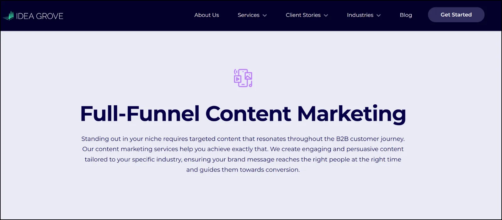 idea grove content marketing agencies