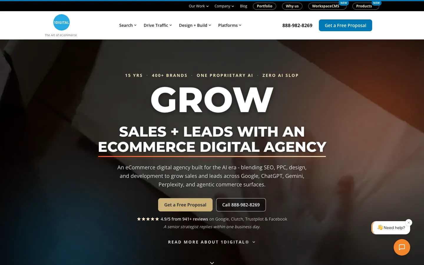1Digital Agency homepage