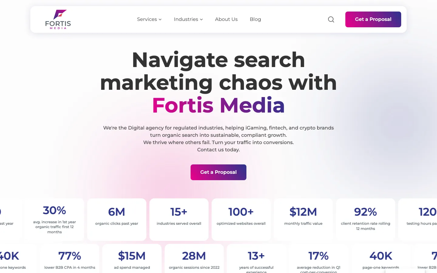 Fortis Media homepage