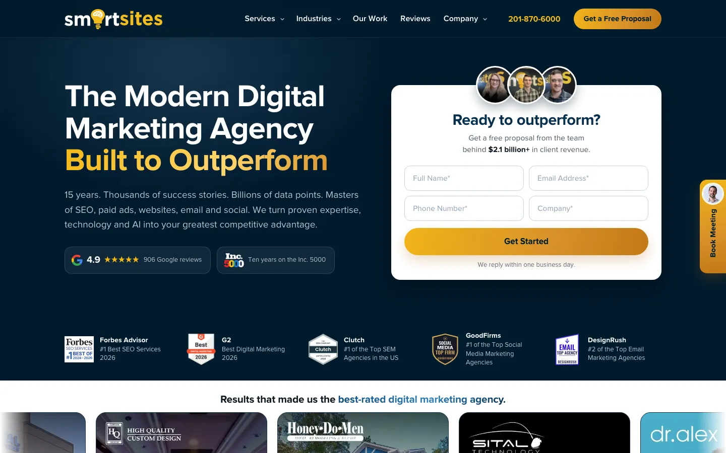 SmartSites homepage