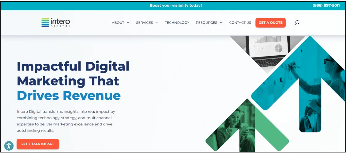 best seo companies for the usa market - intero digital