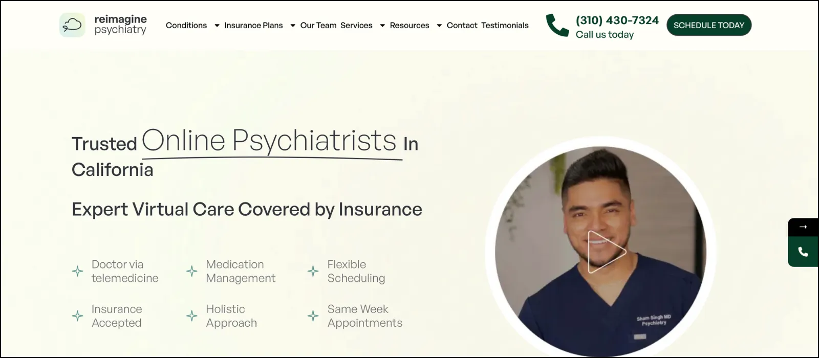 Reimagine Psychiatry SEO project 