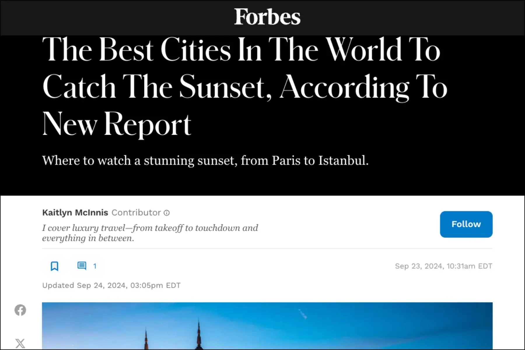 Cities with the Most Instagrammable Sunsets