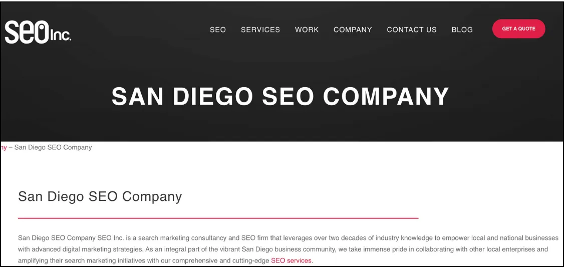best seo company in san diego - seo inc