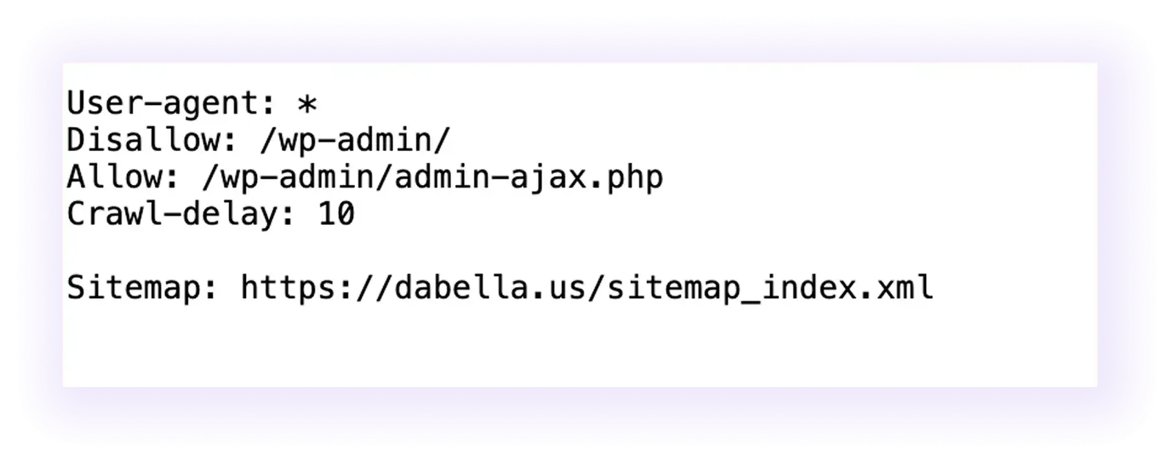robots.txt example example of a home improvement website