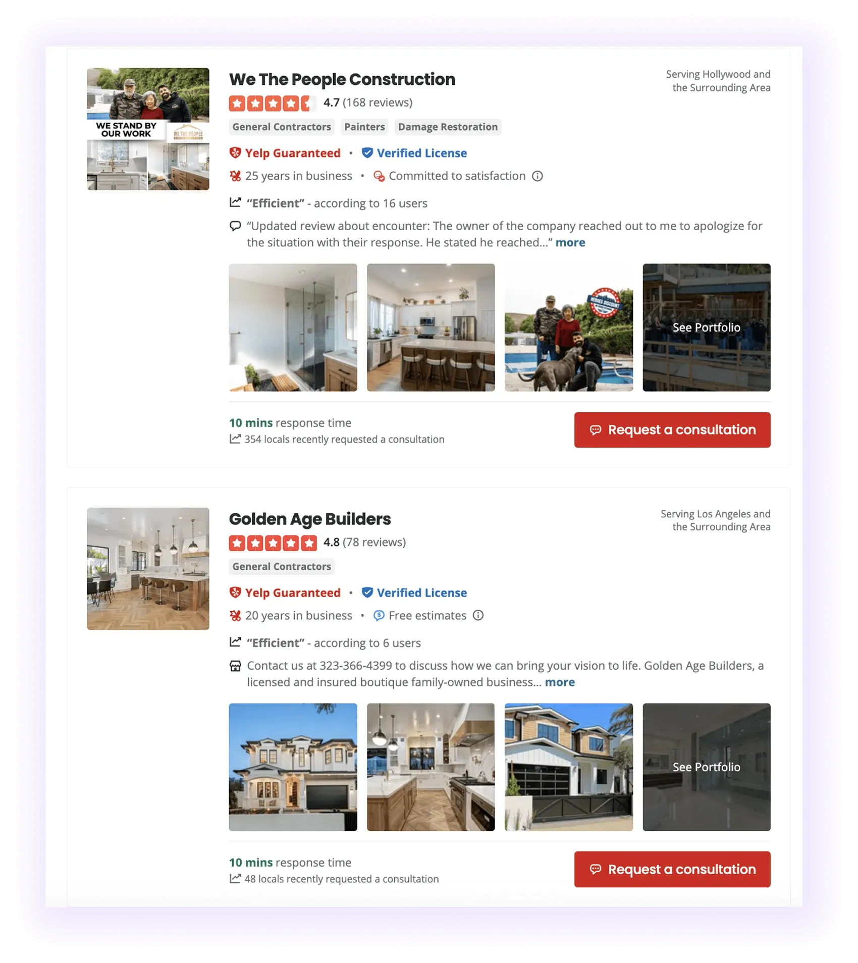 home improvement websites linked on a home improvement & remodeling company directory