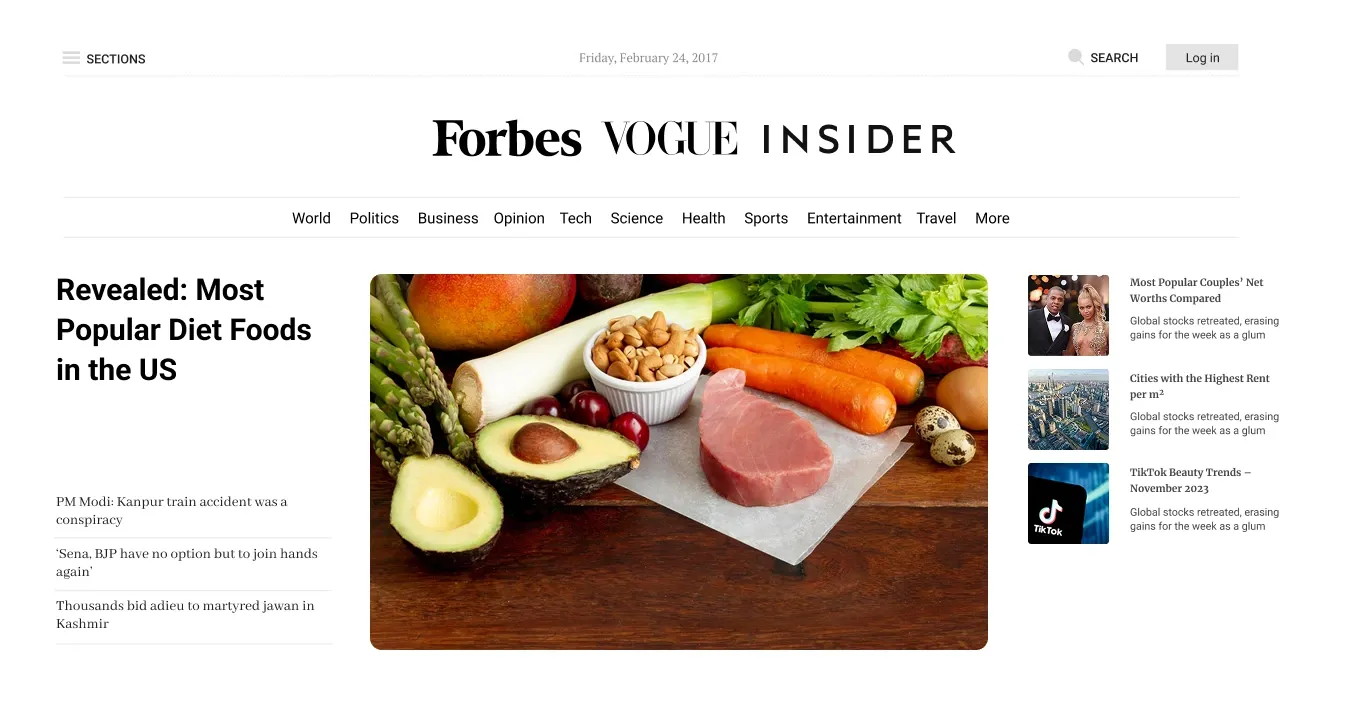 Revealed: Most Popular Diet Foods in the US