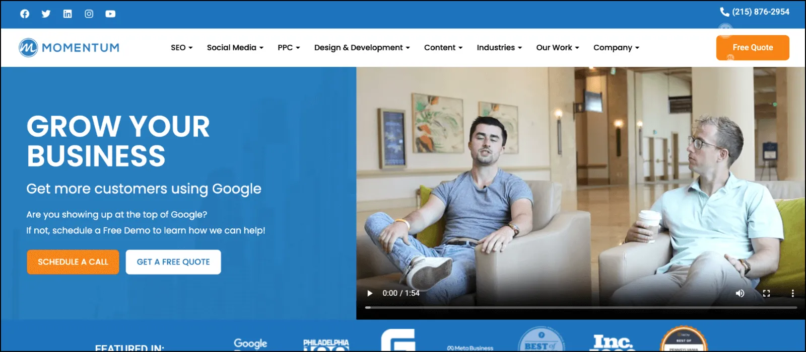 momentum digital Best SEO Companies for the Philadelphia Market
