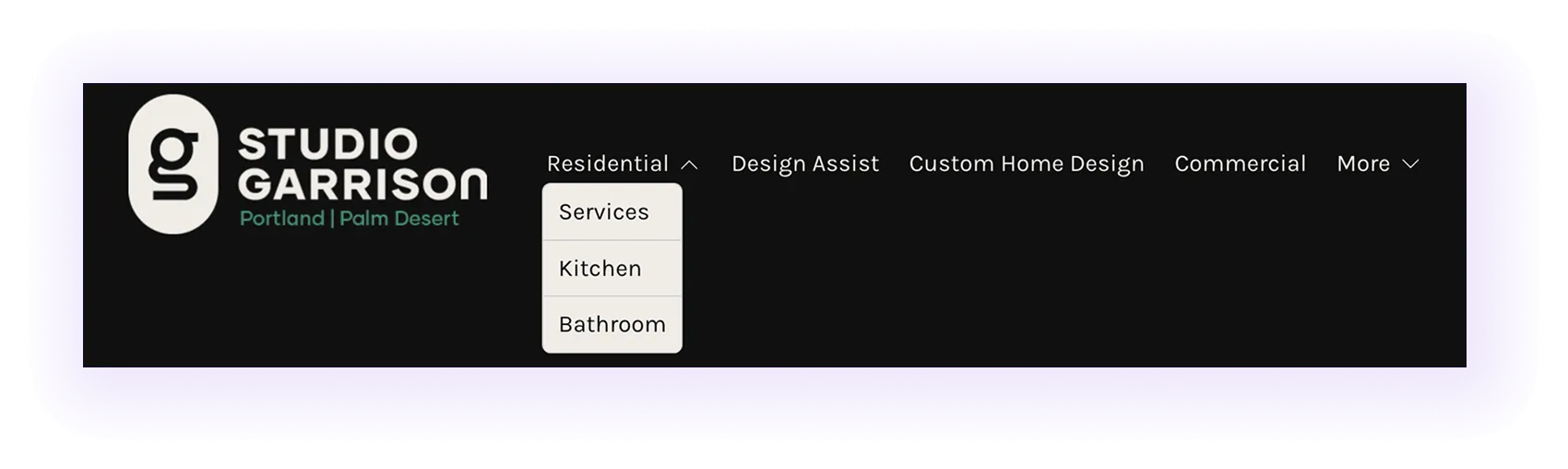 Another Website Menu for Interior Design SEO