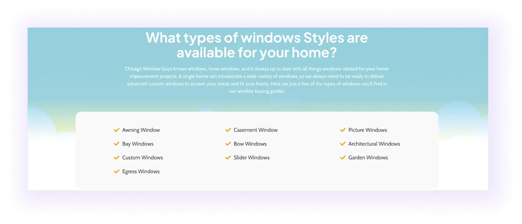 example of window installation services pages