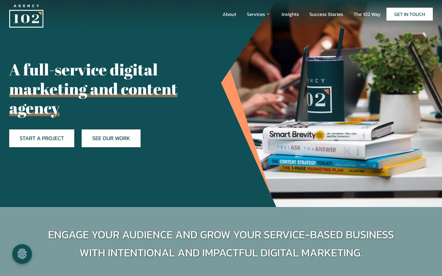 Agency 102 homepage