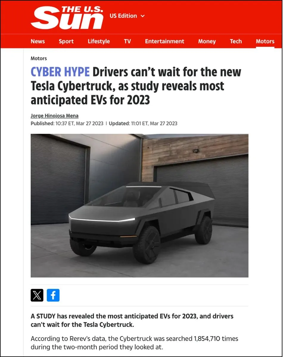 The Most Anticipated Electric Vehicles of 2023: According to User Searches