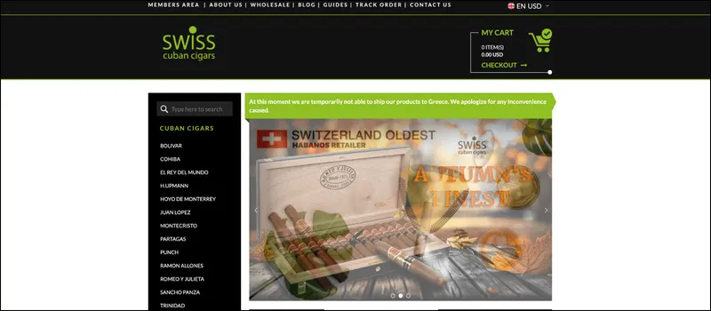 Swiss Cuban Cigars