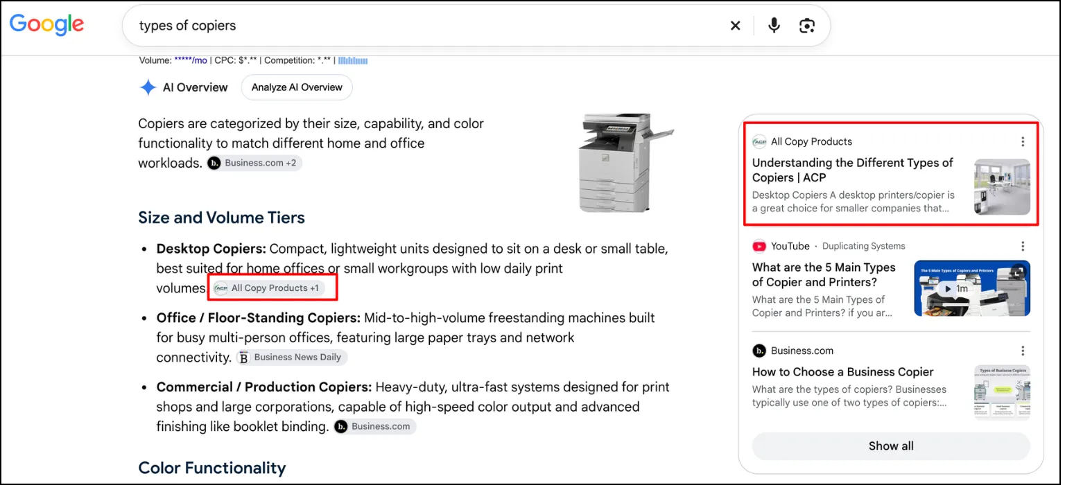 ACP also appears in AI-generated answers