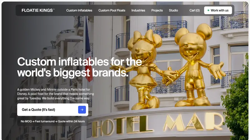 Custom Inflatable Pool Floats eCommerce Shopify Brand Ranks for 676 Keywords in Top 10 Positions — client website