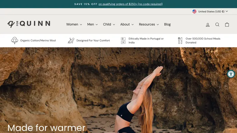 30,840 Organic Traffic for a Sustainable Apparel eCommerce Shopify Brand: SEO Case Study — client website
