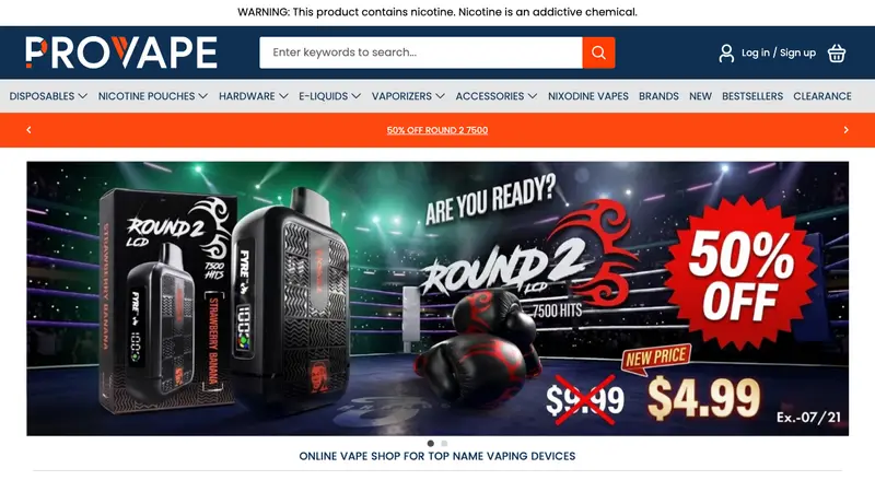 Monthly Organic Visits of a Vape eCommerce Store Increased from 17,330 to 64,656: SEO Case Study — client website